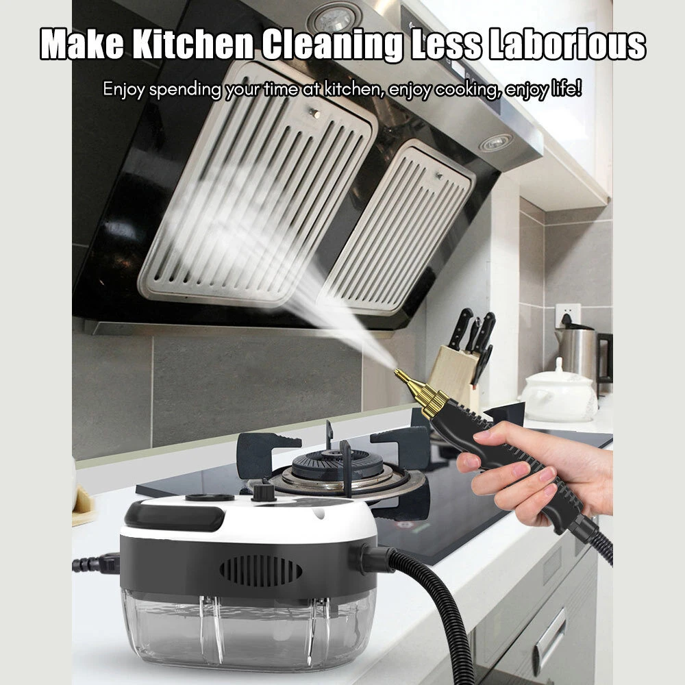 (image for) 2500W High-Temperature High-Pressure Steam Cleaner 230V 901ml Capacity 4 Temperature Levels ABS Base for Kitchen Air Conditioner Cleaning